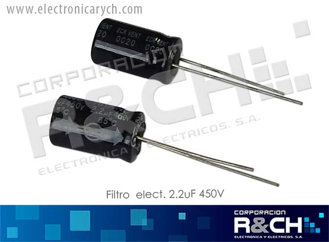 FE-2.2U/450 filtro elect. 2.2uF 450V