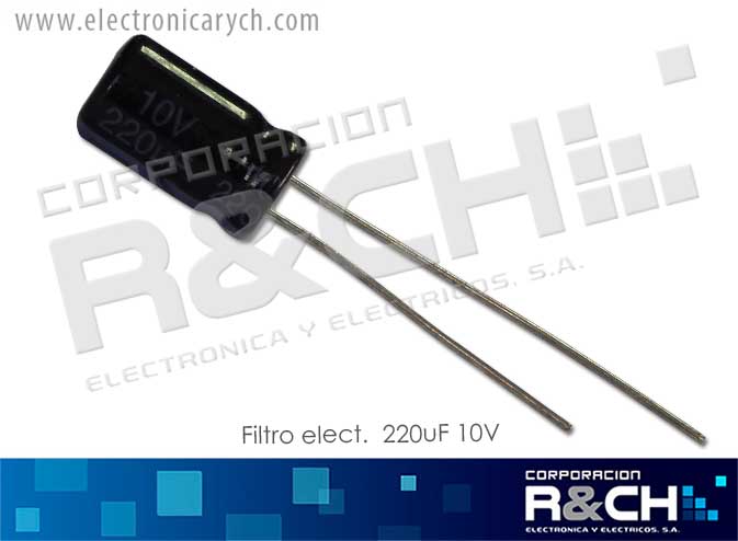 FE-220U/10 filtro elect. 220uF 10V