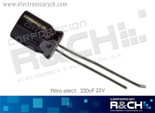 [FE-220U/25] FE-220U/25 Filtro Electrolitico 220uF 25V