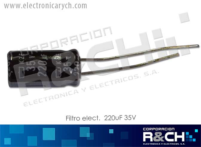 FE-220U/35 filtro elect. 220uF 35V