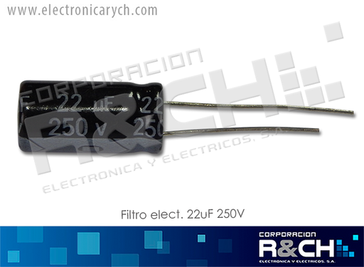 [FE-22U/250] FE-22U/250 Filtro Electrolitico 22uF 250V