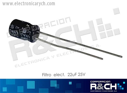 [FE-22U/25] FE-22U/25 Filtro Electrolitico 22uF 25V