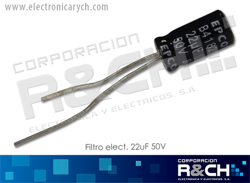 [FE-22U/50] FE-22U/50 Filtro Electrolitico 22uF 50V