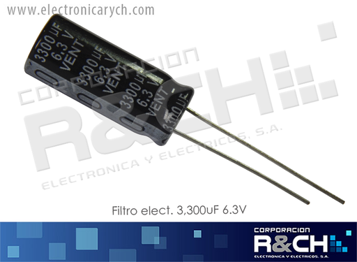 [FE-3300U/6.3] FE-3300U/6.3 filtro elect. 3,300uF 6.3V