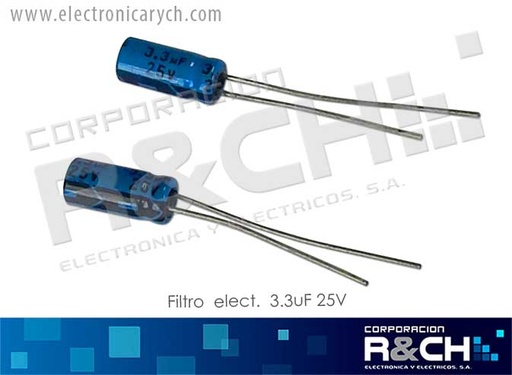 [FE-3.3U/25] FE-3.3U/25 Filtro Electrolitico 3.3uF 25V