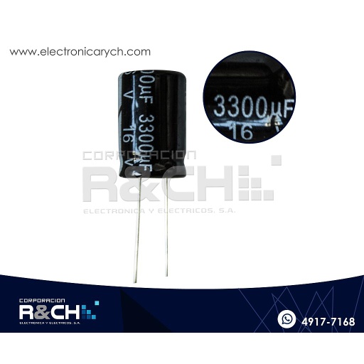 [FE-3300U/16] FE-3300U/16 Filtro Electrolitico 3300uF 16V