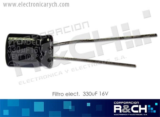 [FE-330U/16] FE-330U/16 Filtro Electrolitico 330uF 16V