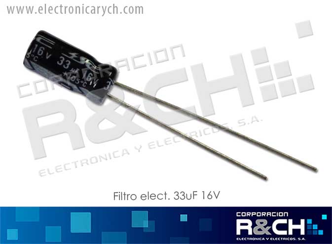 FE-33U/16 filtro elect. 33uF 16V