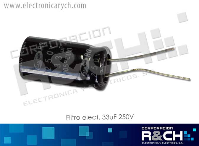 FE-33U/250 filtro elect. 33uF 250V
