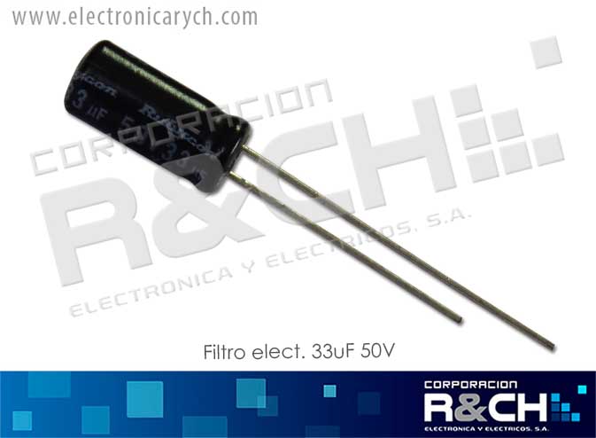 FE-33U/50 filtro elect. 33uF 50V