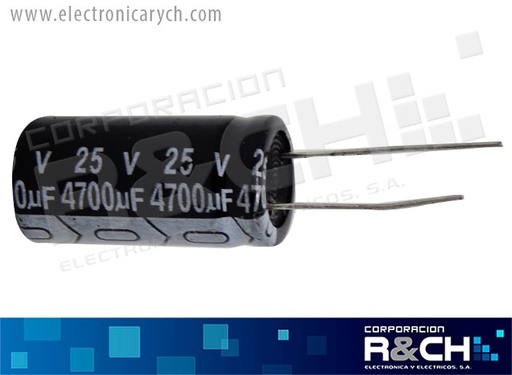 [FE-4700U/25] FE-4700U/25 filtro elect. 4700uF 25V