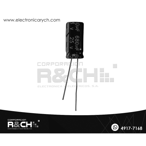 [FE-680U/25] FE-680U/25 Filtro Electrolitico 680uF 25V