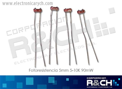 [FR-5516] FR-5516 Fotoresistencia 5mm 5-10K 90mW LDR