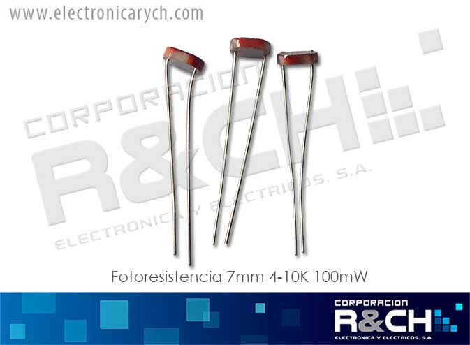 FR-7516 Fotoresistencia 7mm 4-10K 100mW LDR