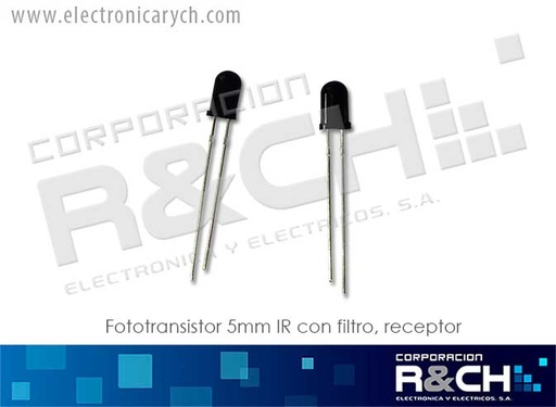 [FT-5IF] FT-5IF fototransistor 5mm Infrarojo con filtro, receptor