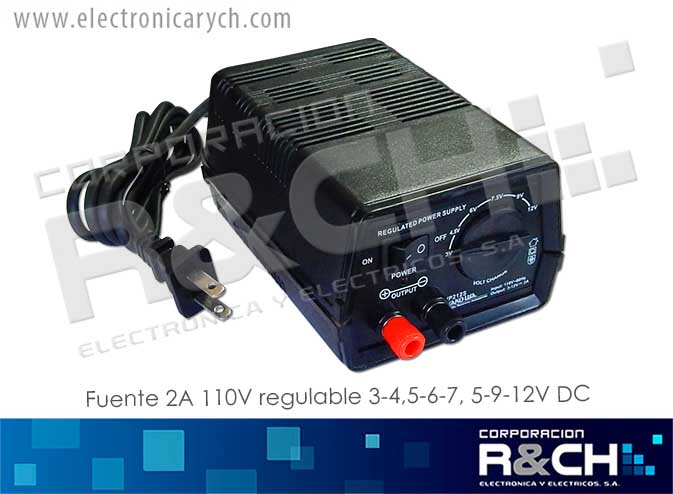 FE-212S fuente 2A 110V regulable 3-4,5-6-7, 5-9-12V DC
