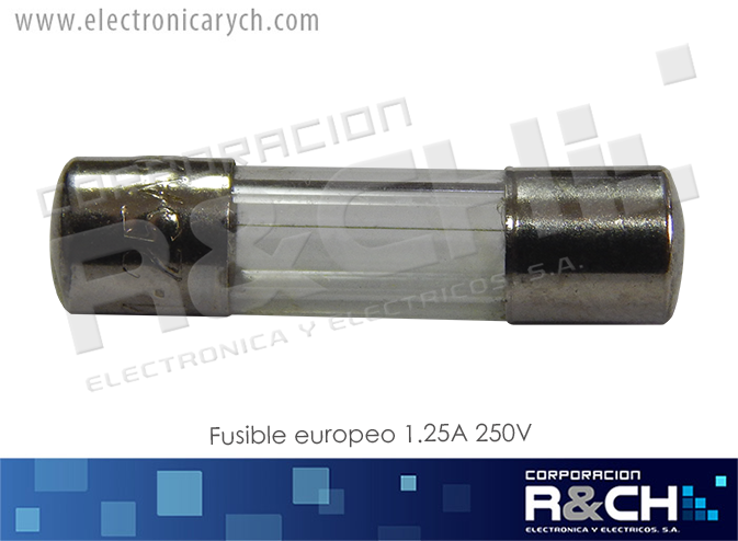 FE-1.25A fusible europeo 1.25A 250V