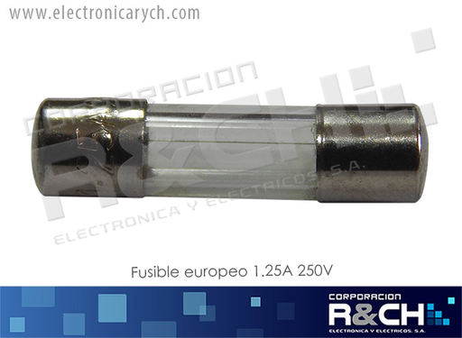 [FE-1.25A] FE-1.25A Fusible Europeo 1.25A 250V