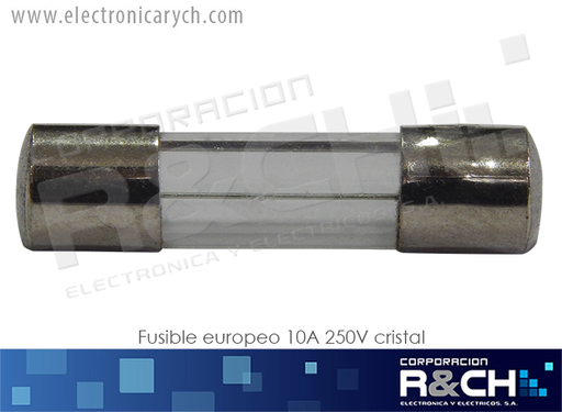 [FE-10AT] FE-10AT fusible europeo 10A 250V cristal