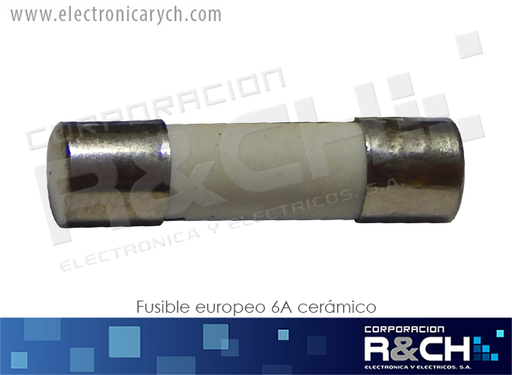 [FE-6AC] FE-6AC fusible europeo 6A ceramico