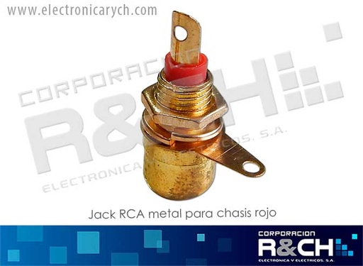 [JC-180R] JC-180R jack RCA metal para chasis rojo