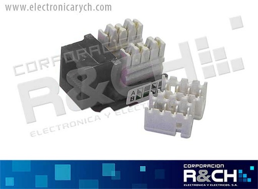 [JC-RJ45] JC-RJ45 jack RJ45 5E gris