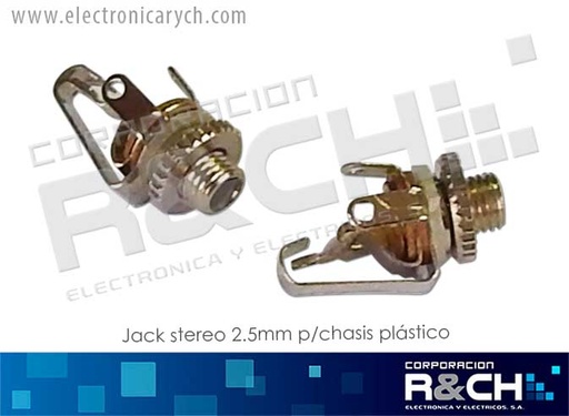 [JC-ST2.5CP] JC-ST2.5CP jack stereo 2.5mm p/chasis plastico