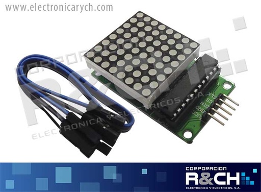 [MD-M388] MD-M388 modulo matriz de LEDs 3.2x3.2cm 8*8+MAX7219 catodo comun