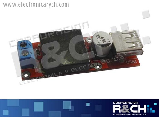 [MD-KIS3R33S] MD-KIS3R33S modulo regulador DC-DC USB out 3A Vi-7-24, Vo=5 96% step down