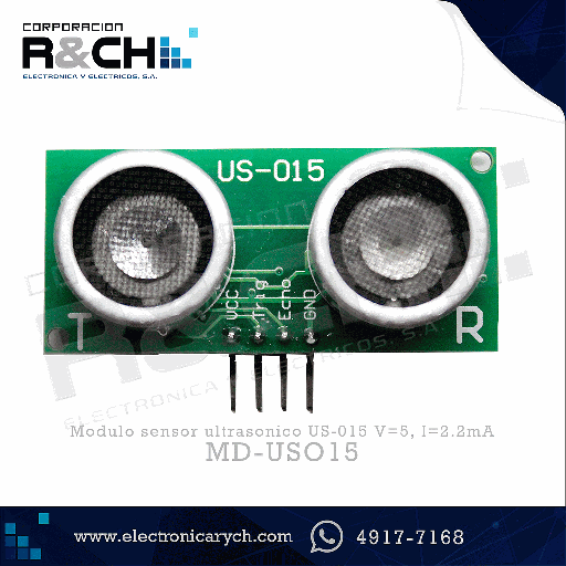 [MD-US015] MD-US015 modulo sensor ultrasonico US-015 V=5, I=2.2mA