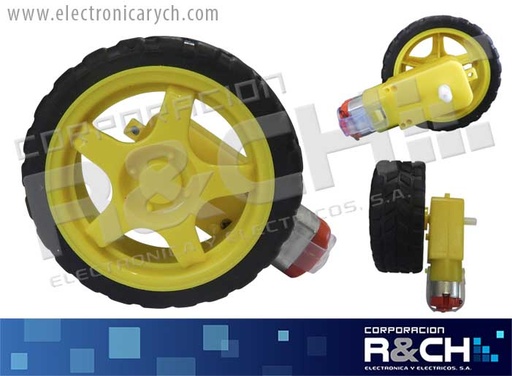 [MT-DC6CR] MT-DC6CR motor 6V con caja y rueda incluida