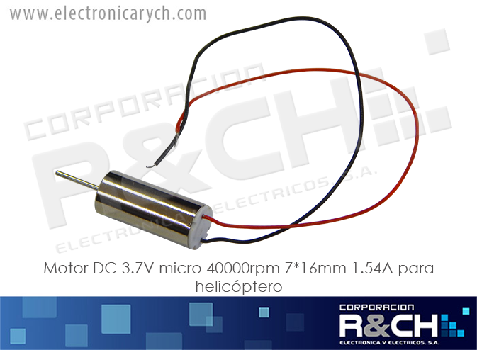 MT-716 motor DC 3.7V micro 40000rpm 7*16mm 1.54A para helicoptero y RC