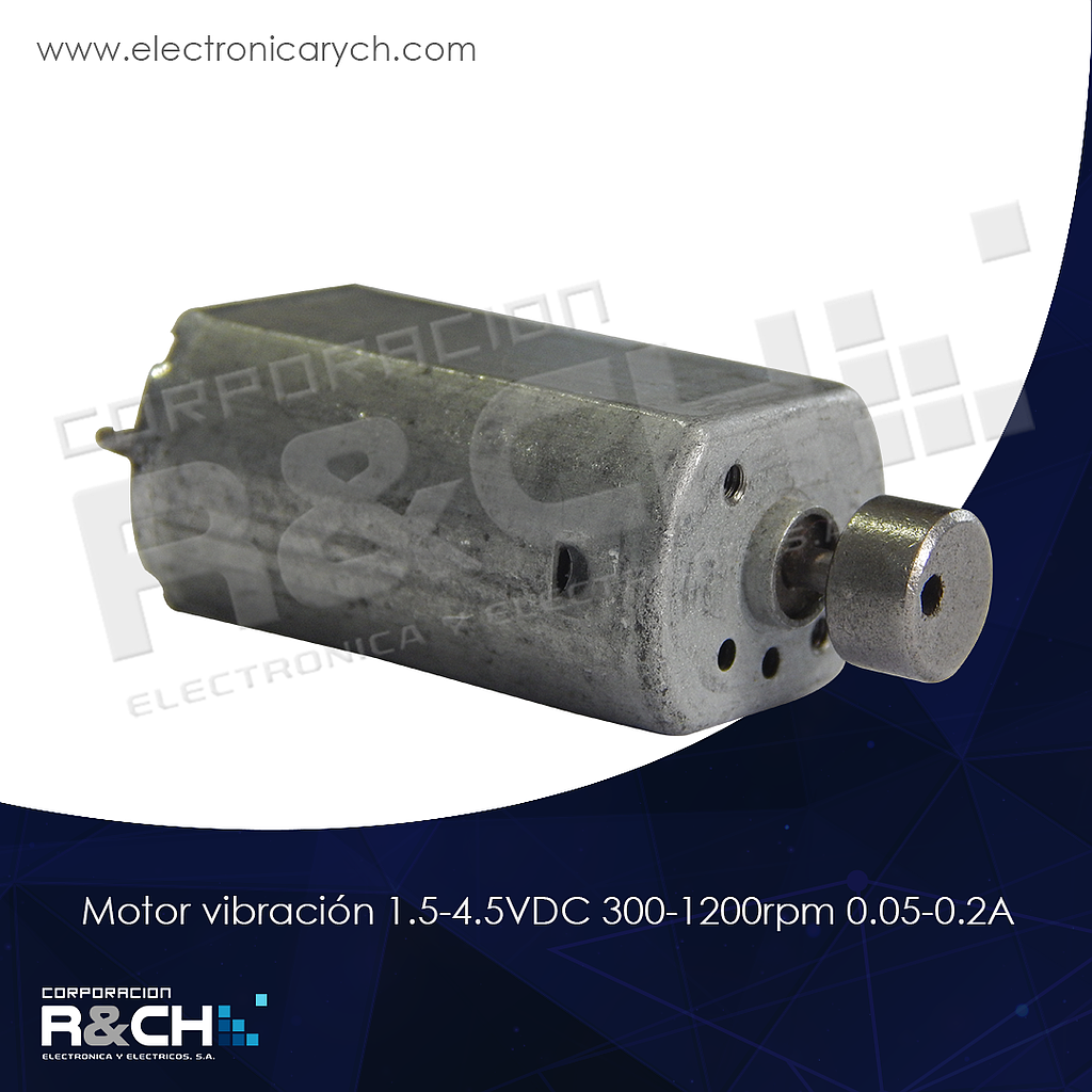 MT-130 motor vibracion 1.5-4.5VDC 300-1200rpm 0.05-0.2A