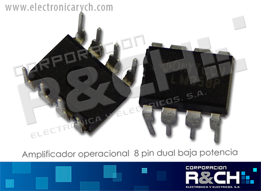 [NTE928M] NTE928M Op Amp 8 Pin Dual Baja Potencia LM358N