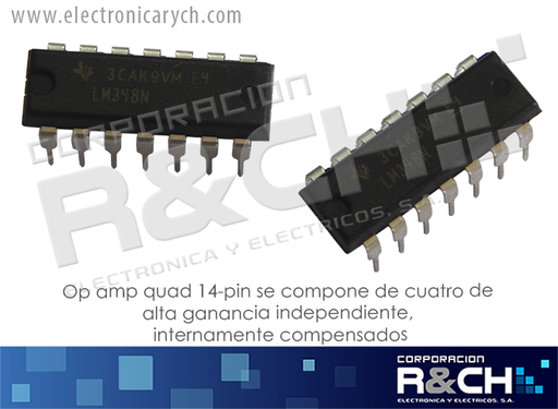 [NTE948] NTE948 op amp quad 14-pin (LM348N)