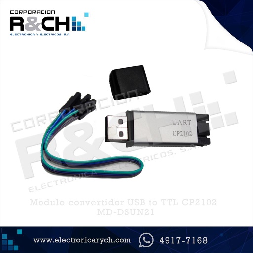 [MD-DSUN21] MD-DSUN21 modulo convertidor USB to TTL CP2102 aluminio 5 pin