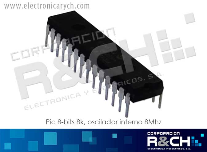  PIC16F886 pic 8-bits 8k, oscilador interno 8Mhz