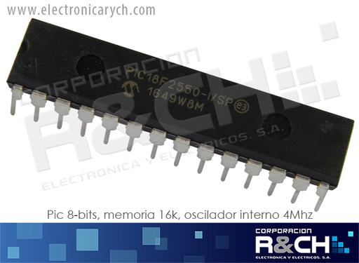[PIC18F2550] PIC18F2550 pic 8-bits, memoria 16k, oscilador interno 4Mhz
