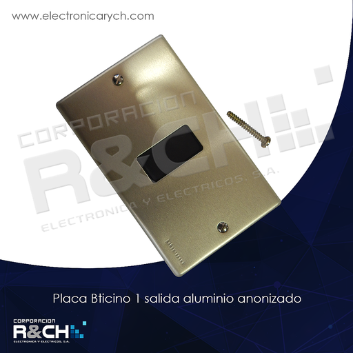 [503/1SR] 503/1SR placa bticino 1 salida aluminio anonizado