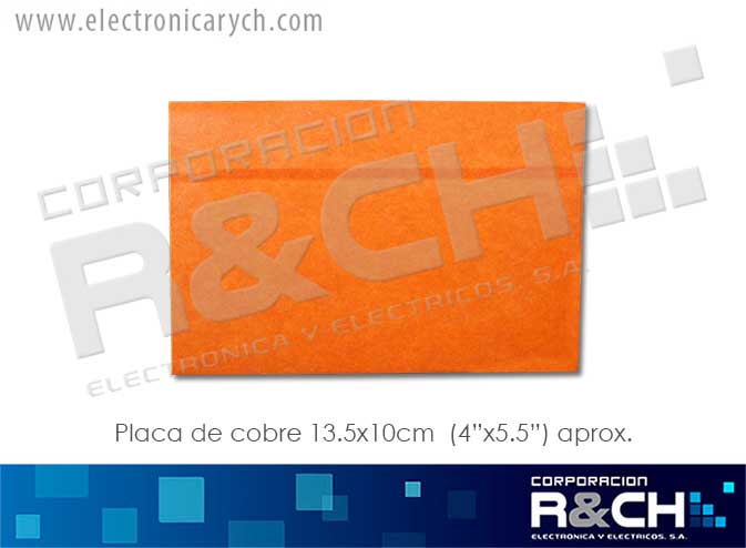 PC-C4 placa de cobre 10x15cm (4&quot;x6&quot;) aprox.