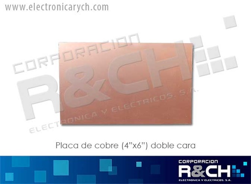 [PC-C4D] PC-C4D Placa de Cobre 4"x6" Doble Cara