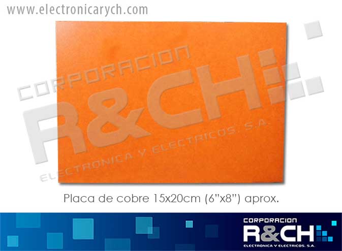 PC-C6 placa de cobre 15x20cm (6&quot;x8&quot;) aprox.