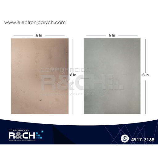 [PC-C6F] PC-C6F placa de cobre 6"x8" fibra de vidrio