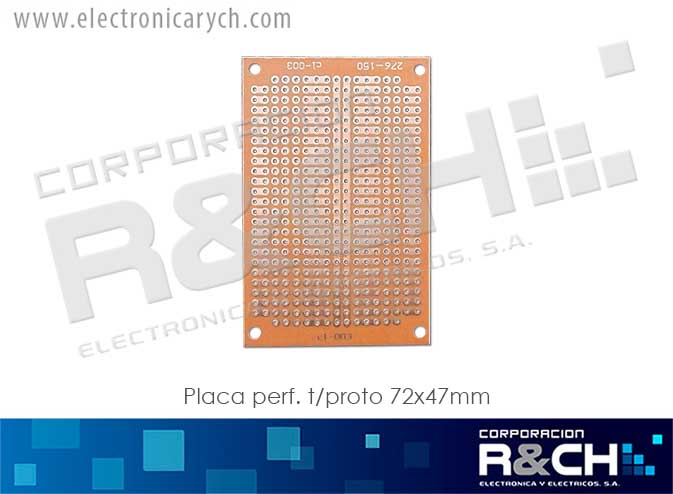 PC-CL003 placa perf. t/proto 72x47mm