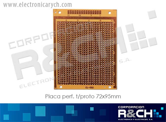 PC-CL001 placa perforada t/proto 7x5cm