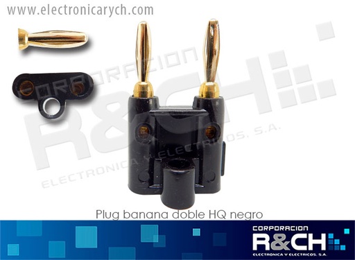 [PL-510GN] PL-510GN plug banana doble HQ negro