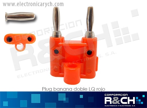 [PL-510R] PL-510R plug banana doble LQ rojo