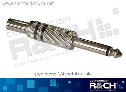 [PL-101A] PL-101A plug mono 1/4 metal c/cola