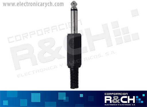 [P-100A] P-100A plug mono 1/4 plastico c/cola