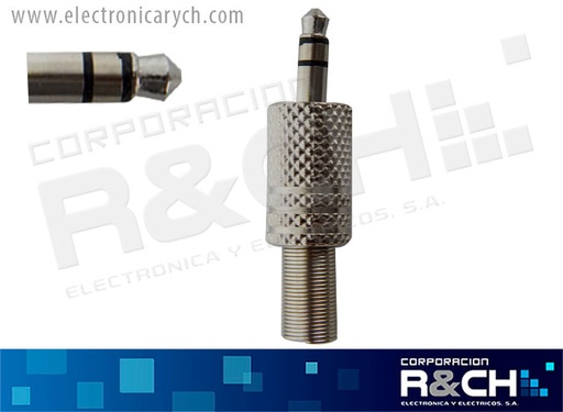 [PL-001] PL-001 plug stereo 3.5mm metal c/cola